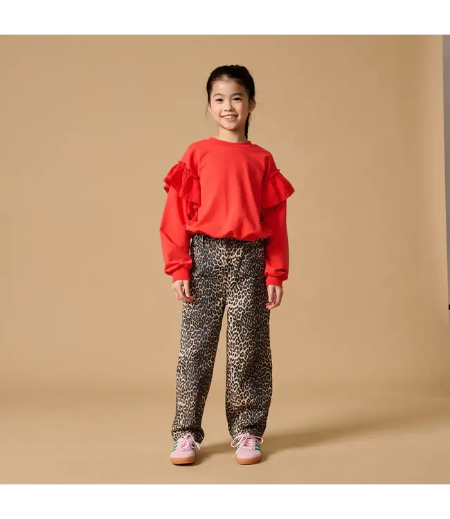 Romantic Ruffle Sweater Cayenne by Petit Blush