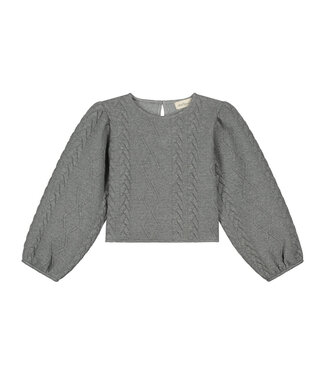 Charlie Petite Nena Blouse Grey Melange by Charlie Petite