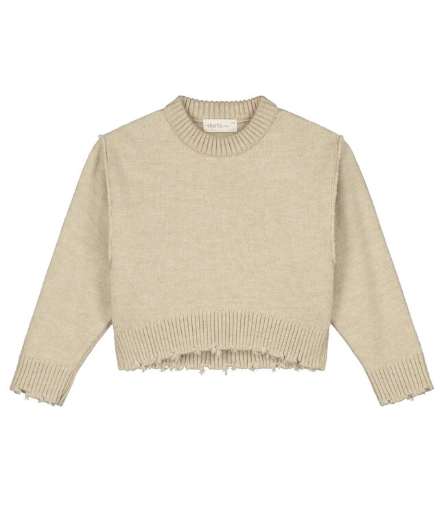 Joan Sweater Beige Melange by Charlie Petite