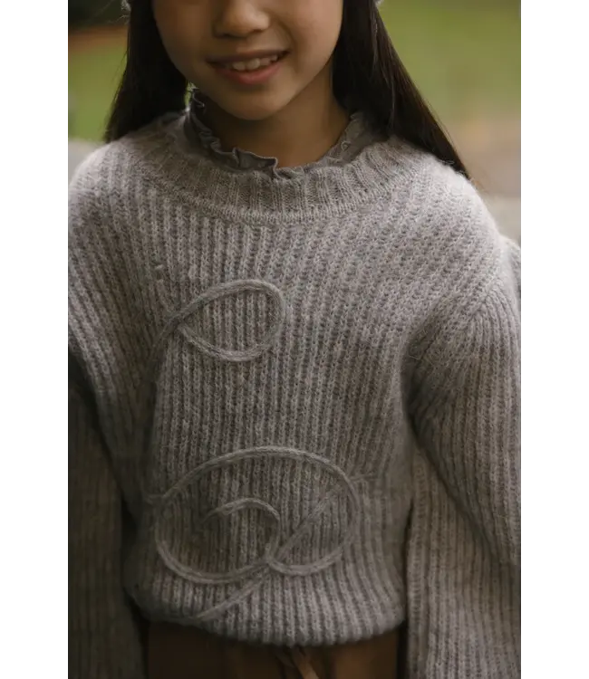 Hudson Sweater Grey Melange by Charlie Petite