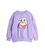 Mini Rodini Cat with bowtie chenille sweatshirt  by Mini Rodini