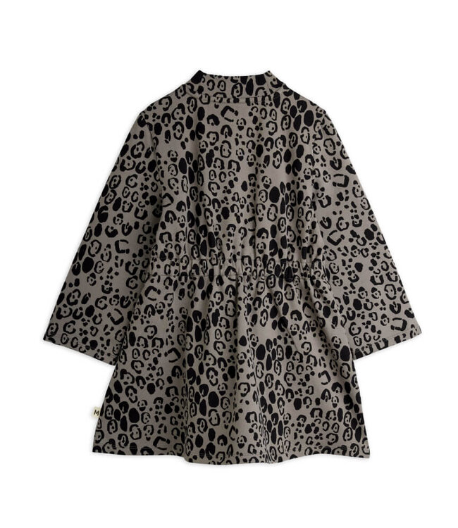 Leopard aop brushed jersey ls dress  by Mini Rodini