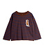 Mini Rodini Stripe bird patch ls tee  by Mini Rodini