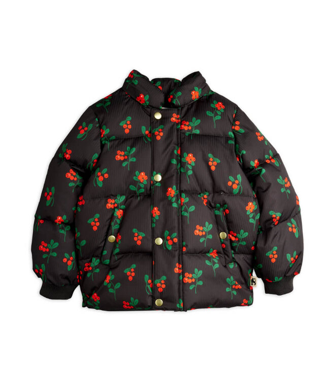 Lingonberries aop hooded puffer  by Mini Rodini