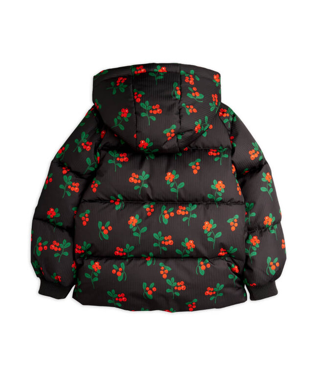 Lingonberries aop hooded puffer  by Mini Rodini