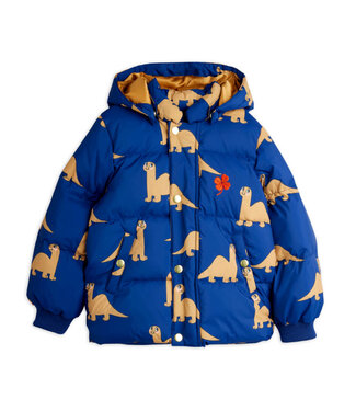 Mini Rodini Dinos aop hooded puffer  by Mini Rodini