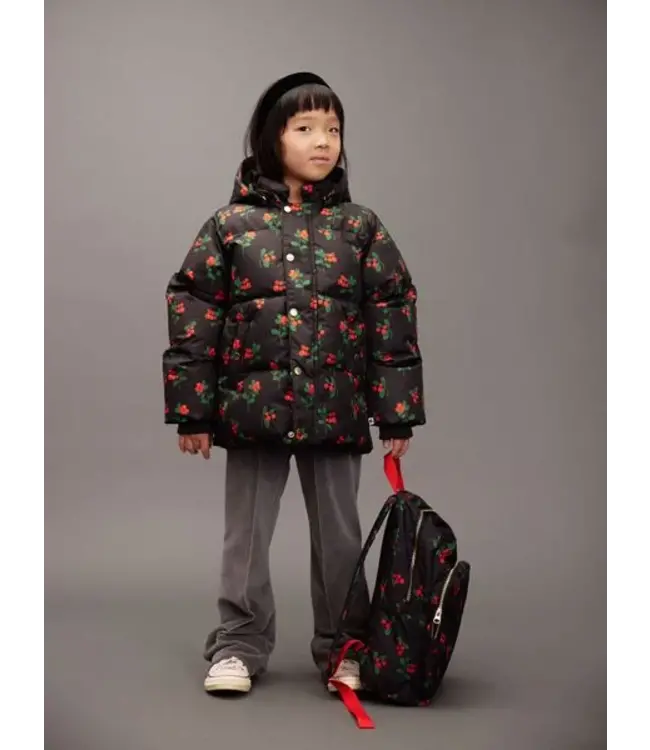 Lingonberries aop hooded puffer  by Mini Rodini