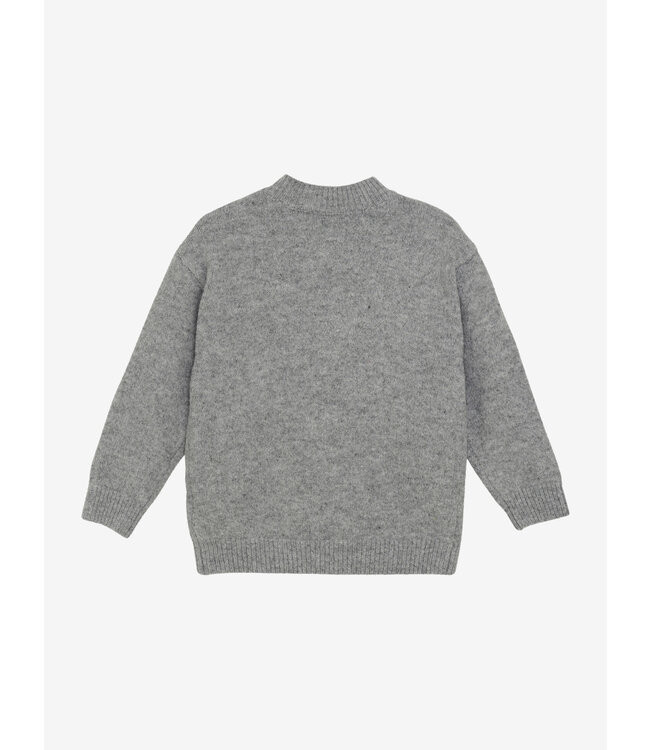 Knitted Sweater Heart Medium Grey Melange by Daily7