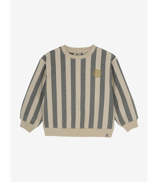 Daily7 Oversized Sweater Stripe Sandshell by Daily7