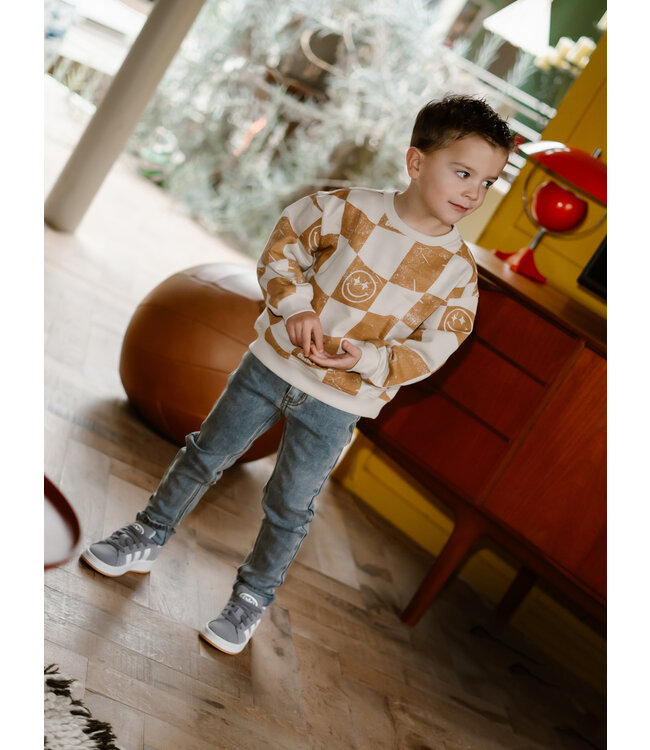 Oversized Sweater Alloverprint Sandshell by Daily7