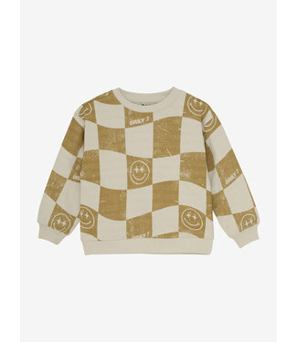Daily7 Oversized Sweater Alloverprint Sandshell by Daily7