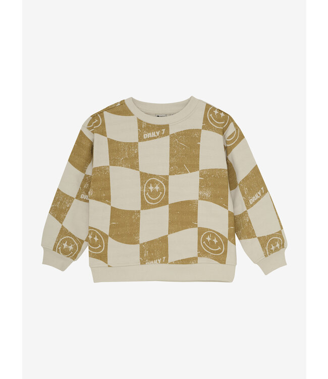 Oversized Sweater Alloverprint Sandshell by Daily7