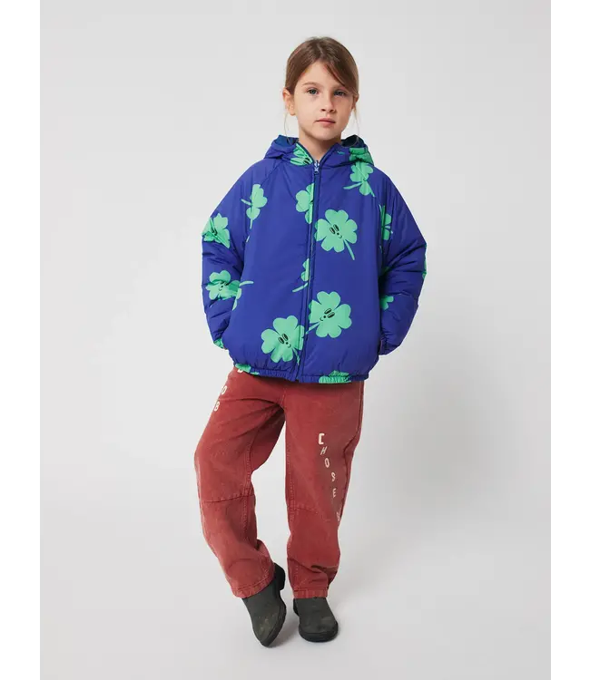 Lucky Clover all over reversible anorak  by Bobo Choses