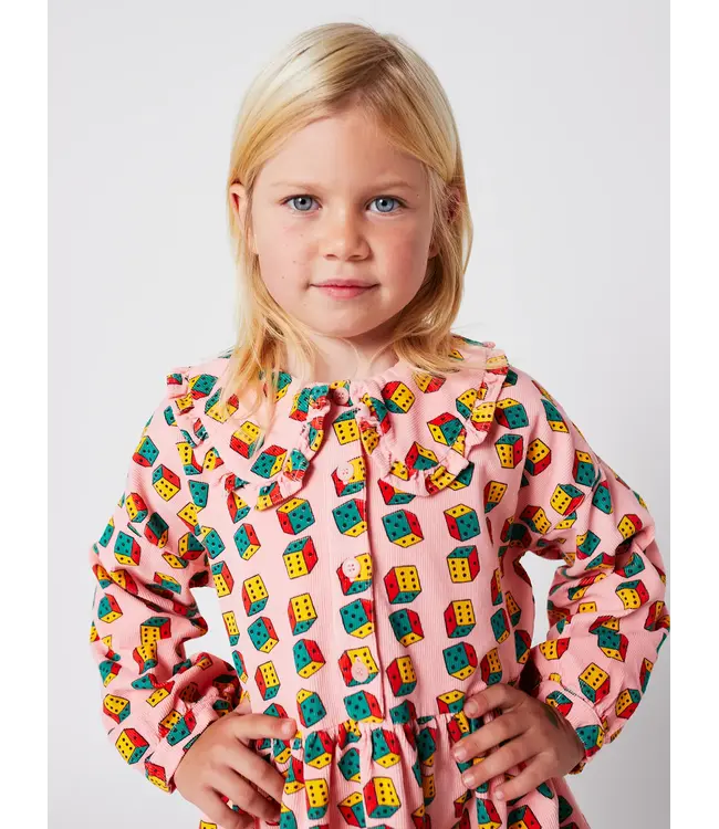 Dices all over  micro corduroy dress  by Bobo Choses