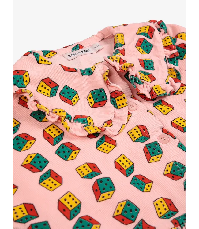 Dices all over  micro corduroy dress  by Bobo Choses