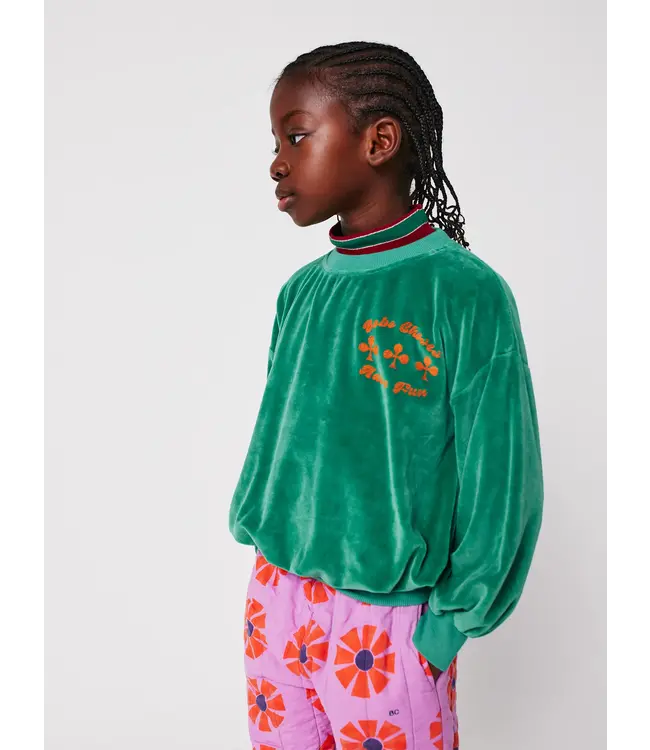 Have Fun velvet sweatshirt  by Bobo Choses