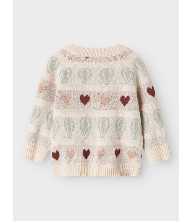 NBFLAMAI KNY LS KNIT CARD LIL Pastel Parchment by Lil' Atelier