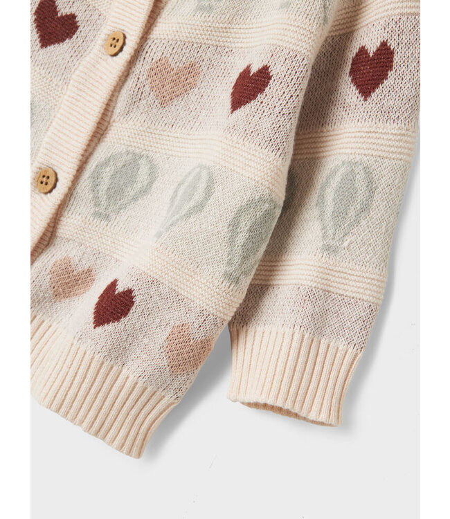 NBFLAMAI KNY LS KNIT CARD LIL Pastel Parchment by Lil' Atelier