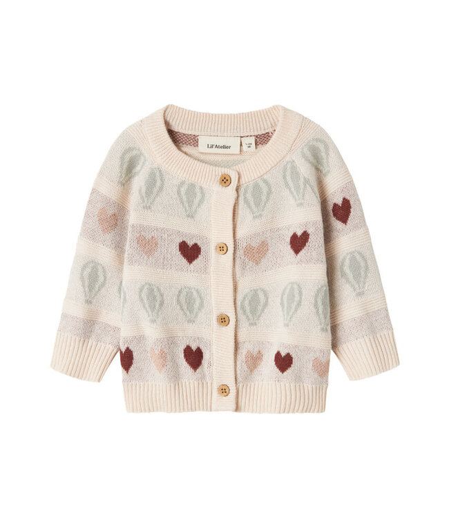 NBFLAMAI KNY LS KNIT CARD LIL Pastel Parchment by Lil' Atelier