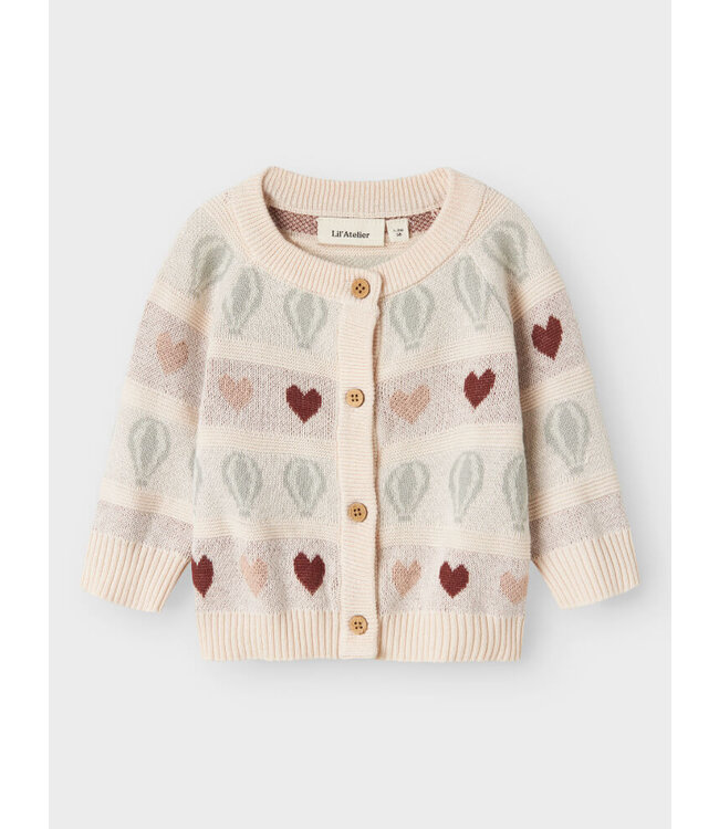 NBFLAMAI KNY LS KNIT CARD LIL Pastel Parchment by Lil' Atelier