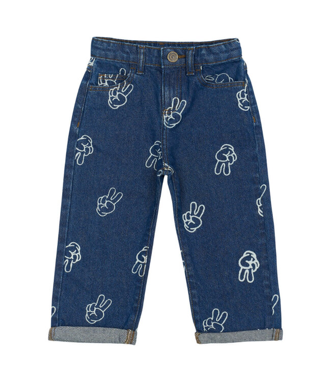 TNSTProsper Wide Jeans Medium Blue Denim AOP by The New