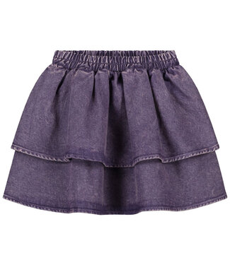 Daily Brat SNAPPY DENIM SKIRT PURPLE  by Daily Brat