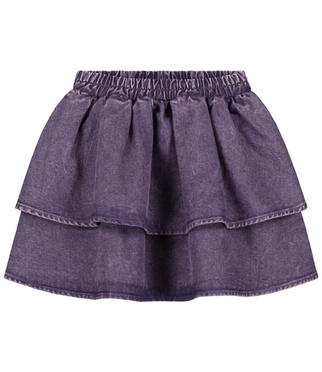 SNAPPY DENIM SKIRT PURPLE  by Daily Brat