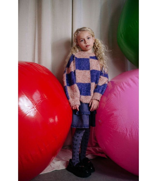 SNAPPY DENIM SKIRT PURPLE  by Daily Brat