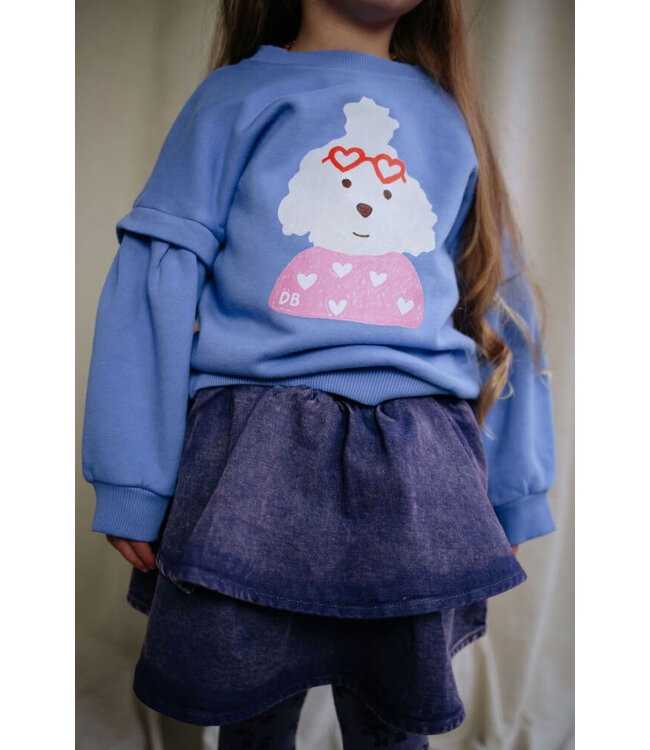 SNAPPY DENIM SKIRT PURPLE  by Daily Brat