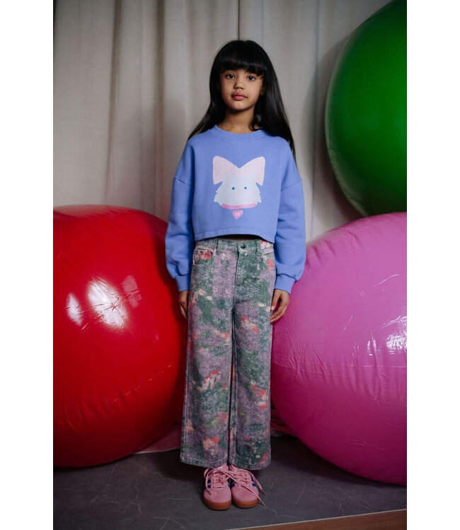 KITTY CAT CROPPED SWEATER PANSI PARASIDE  by Daily Brat