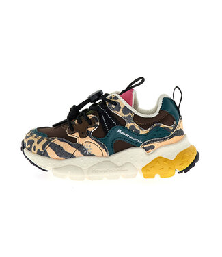 Flower mountain YAMANO 3 JUNIOR. JUNGLE PONY/NYLON SAND-BLACK-DARK BROWN  by Flower mountain