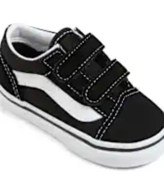 UY Old Skool V BLACK/TRUE Black/True Whit by Vans
