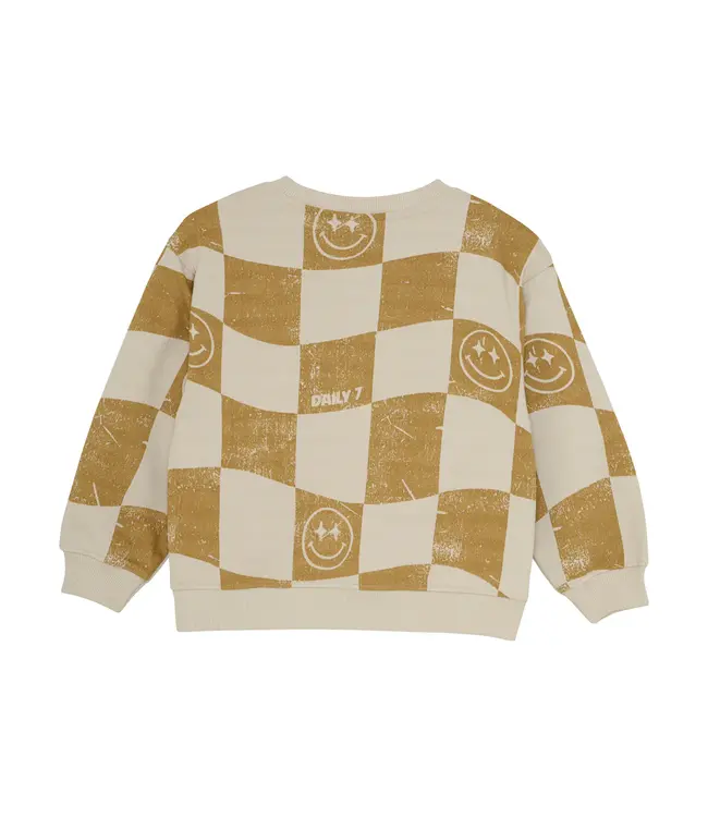 Oversized Sweater Alloverprint Sandshell by Daily7