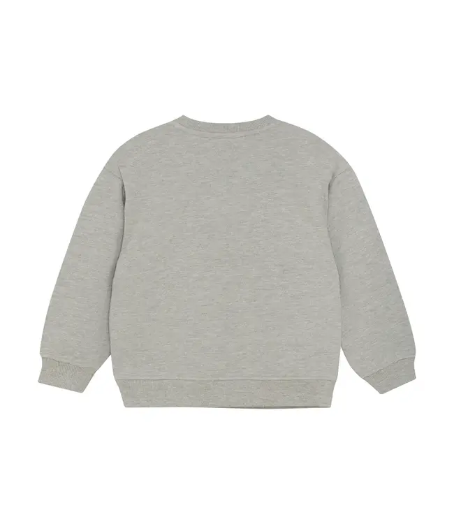 Oversized Sweater Artwork Medium Grey Melange by Daily7