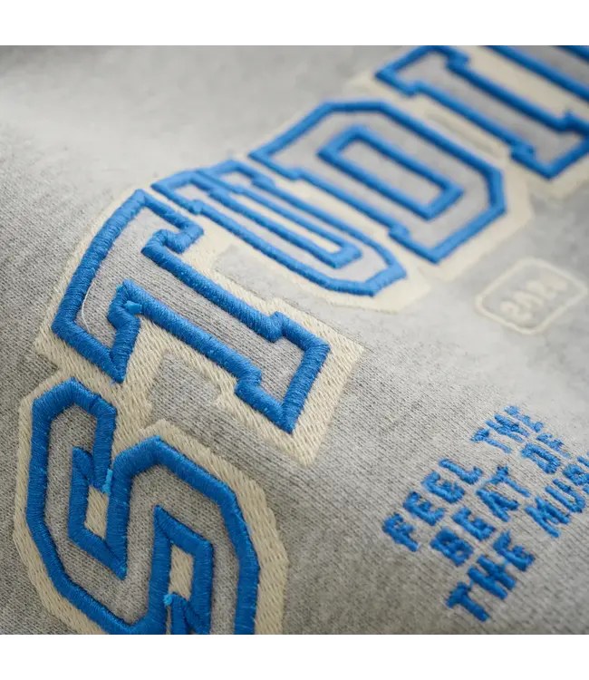 Oversized Sweater Artwork Medium Grey Melange by Daily7