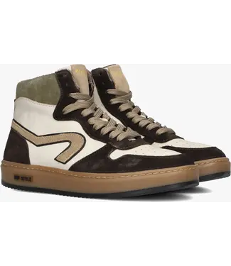 Hip Shoestyle Bruine halfhoge sneaker mini by Hipshoestyle