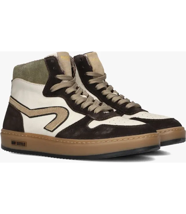 Bruine halfhoge sneaker mini by Hipshoestyle