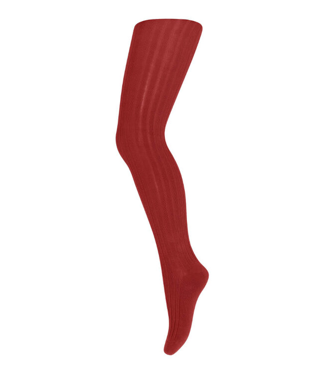 Cotton rib tights Tomato by MPDenmark