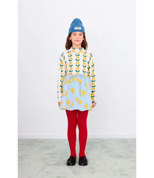 Mini Apples Rib Mockneck  by Tiny Cottons