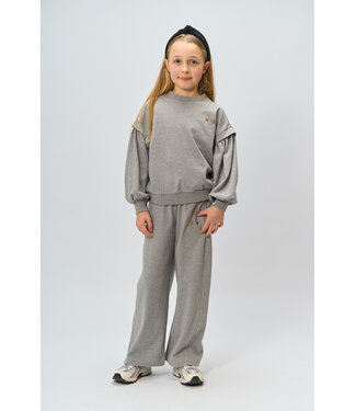The New TNRenata Glitter Sweatshirt Light Grey Melange by The New