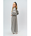 The New TNRenata Wide Glitter Sweatpants Light Grey Melange by The New