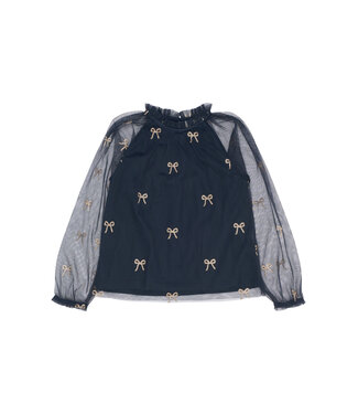 The New TNRudelle L_S Top Navy Blazer AOP by The New