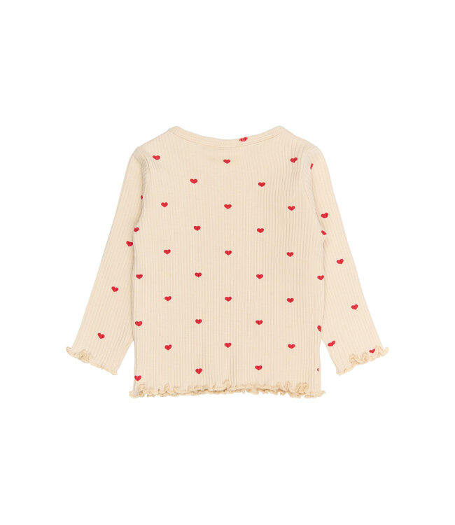 TNSBRhea L_S Rib Tee Gardenia AOP by The New