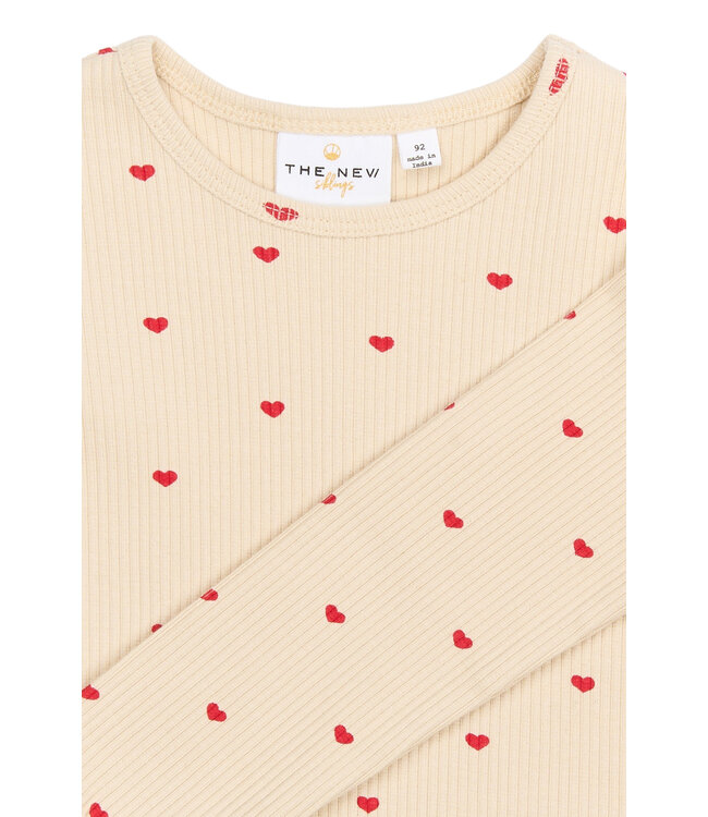 TNSTRhea L_S Rib Tee Gardenia AOP by The New