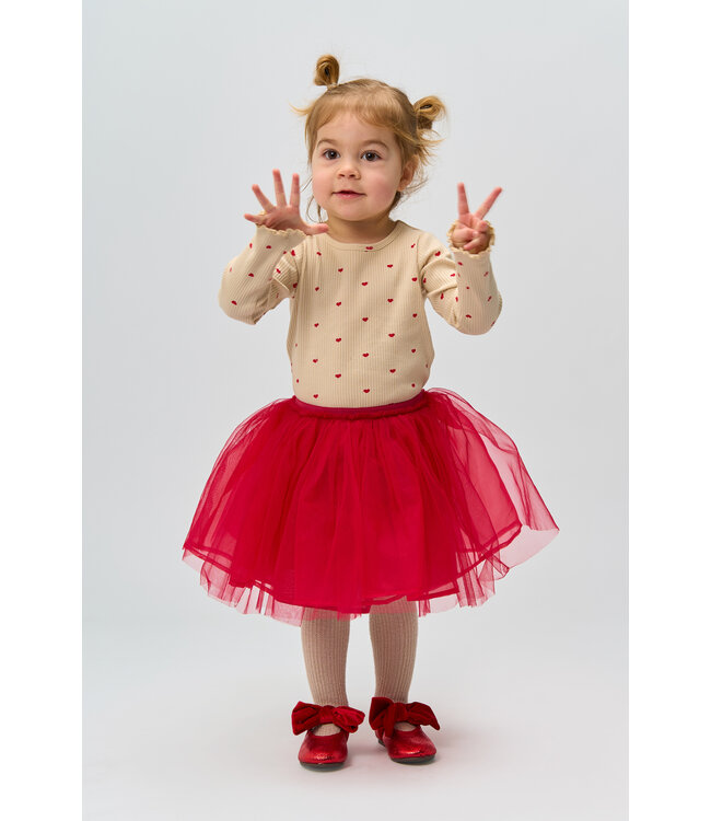 TNSTRhea L_S Rib Tee Gardenia AOP by The New