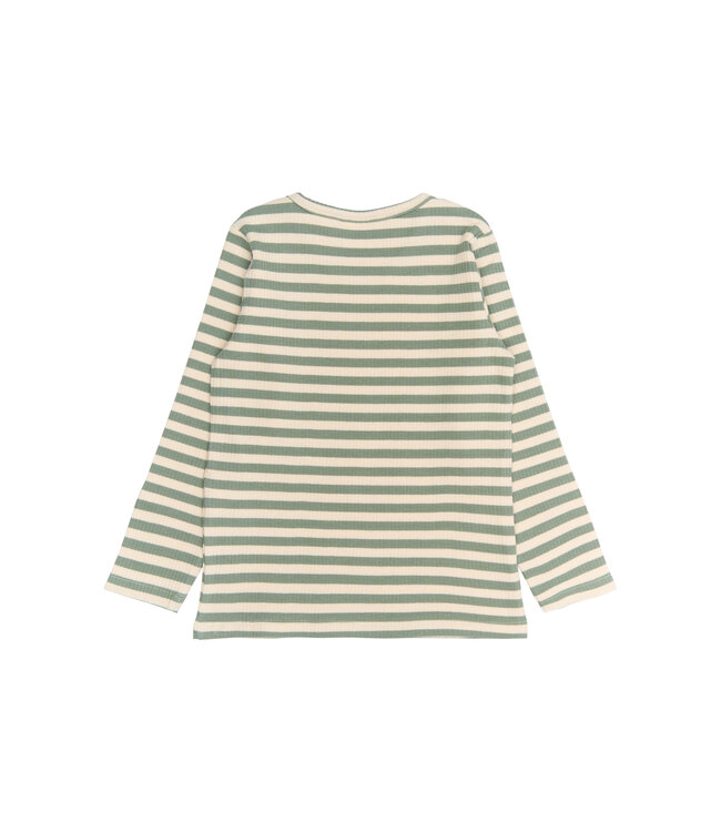 TNSTFro L_S Rib Tee Lily Pad Striped by The New