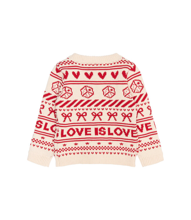 TNSTRegina Jacquard Cardigan Gardenia AOP by The New