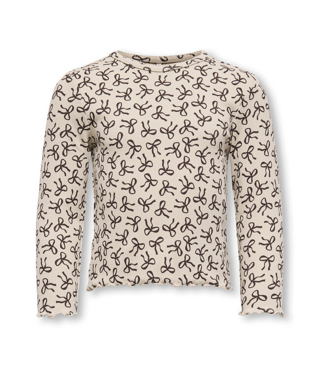 KMGTRINNY LIFE AOP LS O-NCK TOP JRS Pumice Stone Bow by Kids Only mini