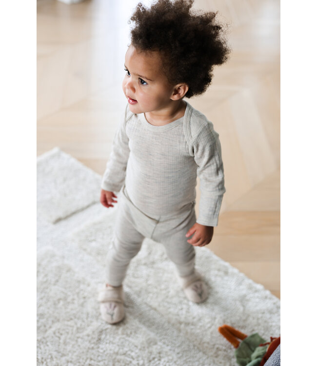 Prewalker Wool Embroidery Off White by Mikk-line