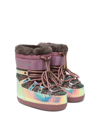 Mikk-line Snow Boot Glitter Rose Brown by Mikk-line